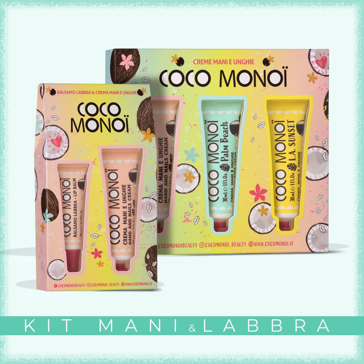 COCO MONOÏ KIT Balsamo Labbra Day&Night + Crema Mani e Unghie