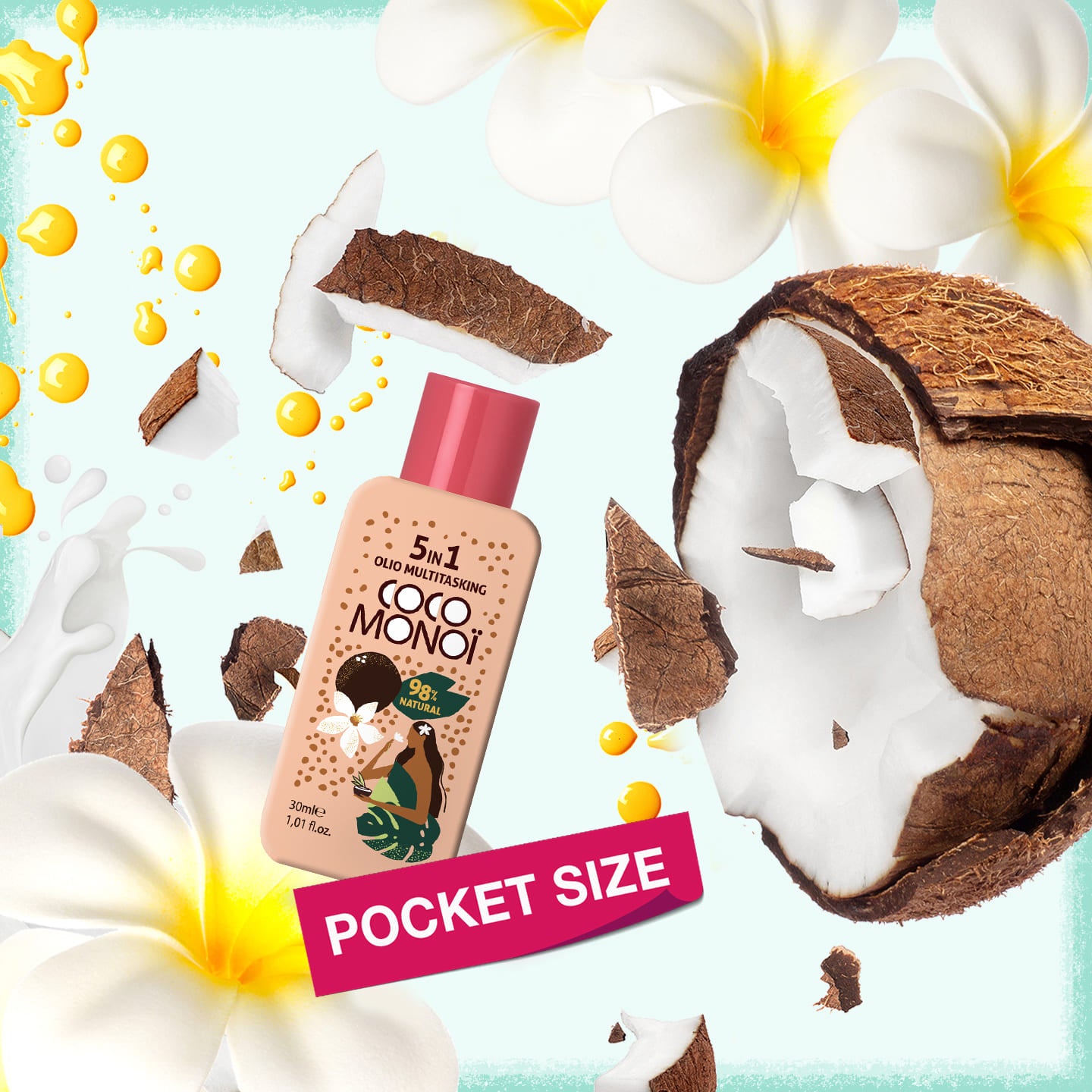 COCO MONOÏ 5 in 1 Olio multitasking Pocket size